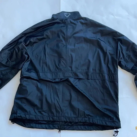 Callaway Golf Windbreaker Full Zip Jacket Black Men’s size L Outerwear - Picture 10 of 14